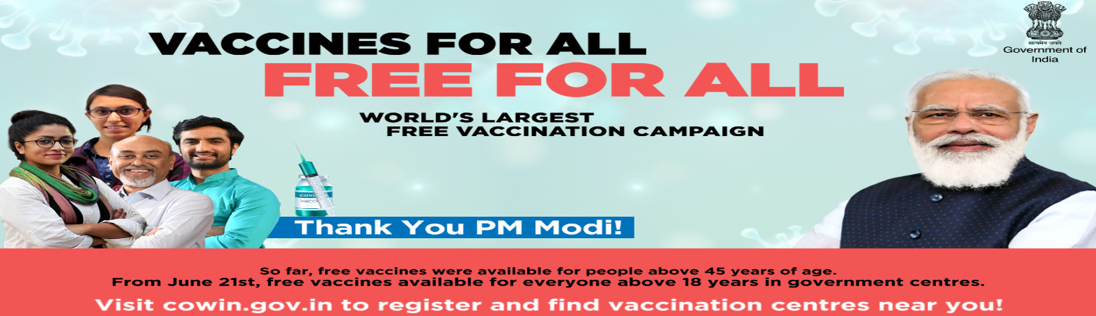Image of free vaccination for all